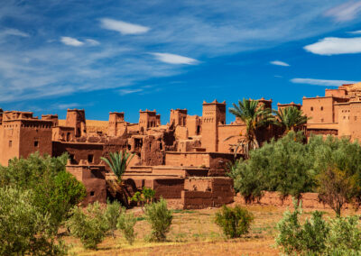 Visites villes impériales maroc Kasbah Ait Ben Haddou Atlas Mountains. UNESCO World Heritage. Ouarzazate, Morocco.